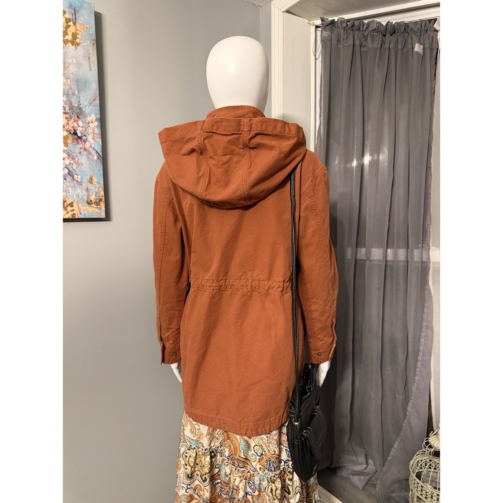 Y2k Universal Thread Burnt Orange Jacket With Hoo… - image 3